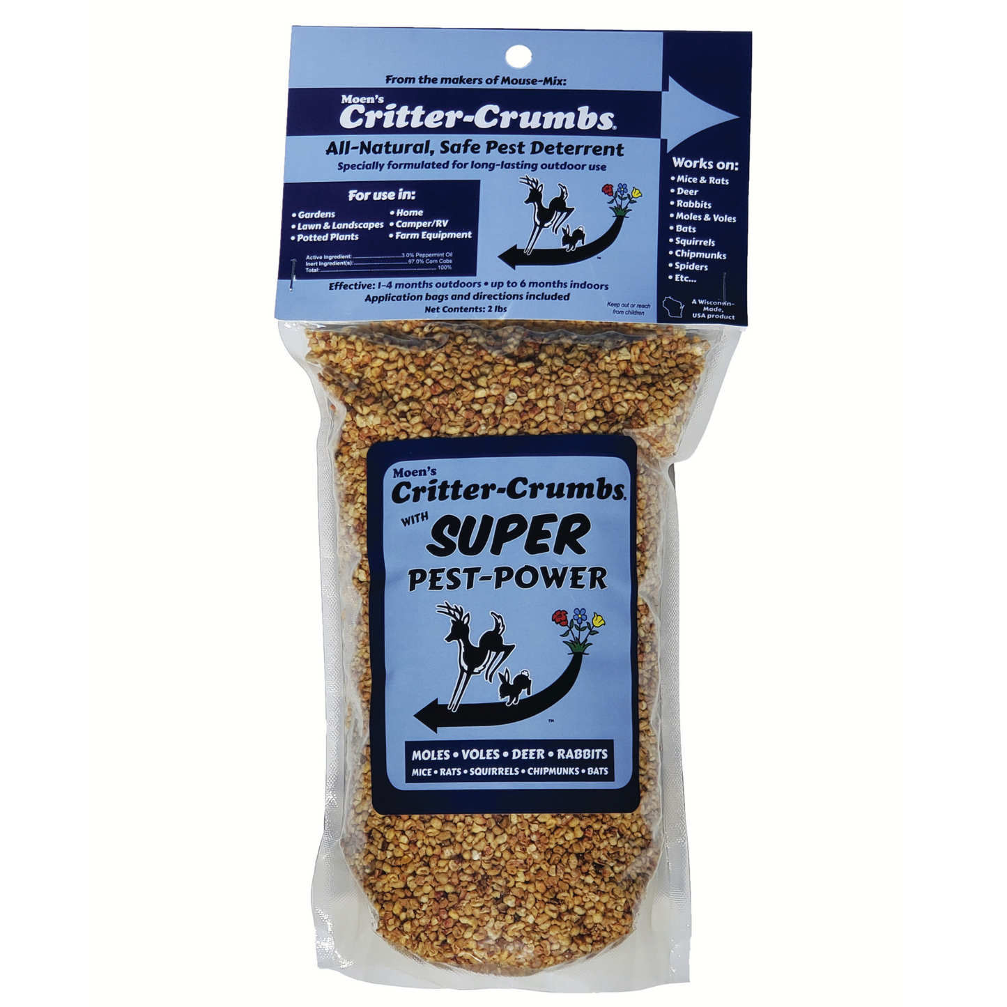 Critter Crumbs Mouse-Mix Indoor Outdoor Mouse Pouches, Rodents, Mice, Deer